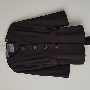 Mac & Jac Women's Brown and Metallic Striped Blazer- Size 14